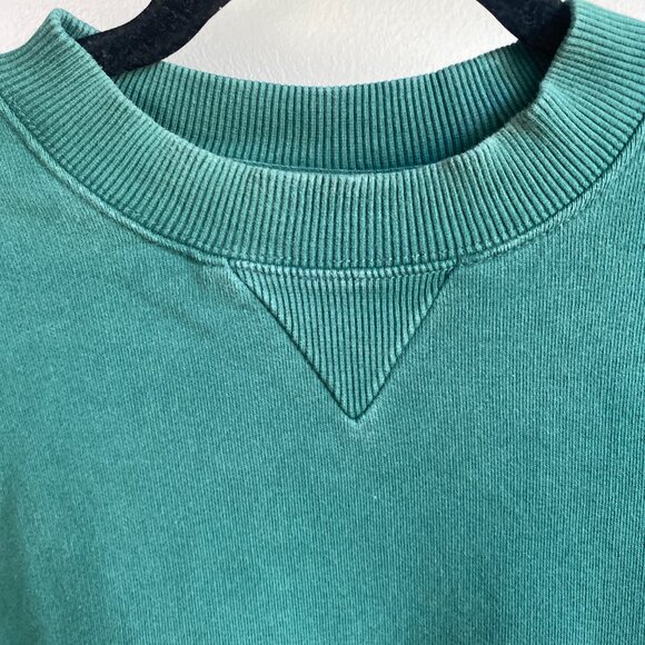 DROLE DE MONSIEUR GREEN PULLOVER KANGAROO POCKET CREWNECK SWEATSHIRT GREEN SMALL - Picture 3 of 5